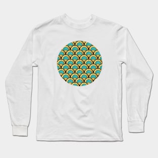 Duck Egg Art Deco Long Sleeve T-Shirt